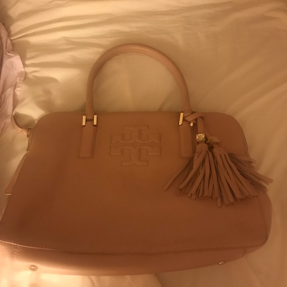 Tory Burch Thea Light Pink Rounded Double Purse